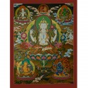 29.5"x22.5"  Chenrezig Thangka Painting