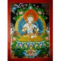 33.5"x25" Vajrasattva Thangka Painting