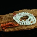 8 mm Amazonite 108 Beads Mala with Rudraksha Partition Beads