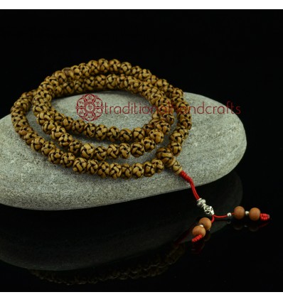 10 mm Bone Knot Carving 108 Beads Mala