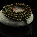 8 mm Om Mane Padme Hum Carved Black Onyx 108 Prayer Beads Mala