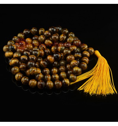 16 mm Tiger Eye 108 Prayer Beads Mala