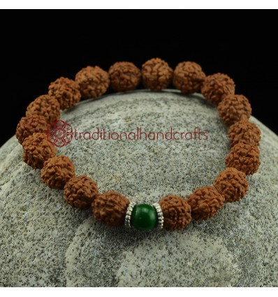 10 mm Rudraksha 18 Prayer Beads Wrist Mala