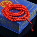 8 mm Indian Coral Powder 108 Beads Tibetan Buddhist Meditation Prayer Japa Mala