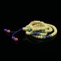 8 mm Bone with Glass Partition Meditation Prayer Beads Japa Mala