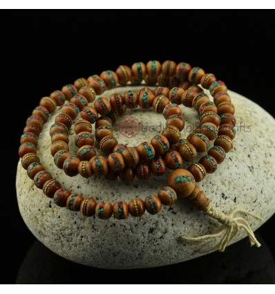 8 mm 108 Wooden Prayer Beads Mala