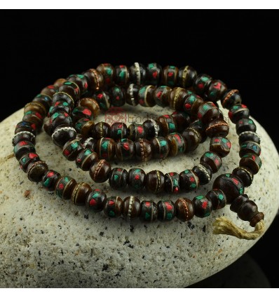 8 mm 108 Wooden Prayer Beads Mala