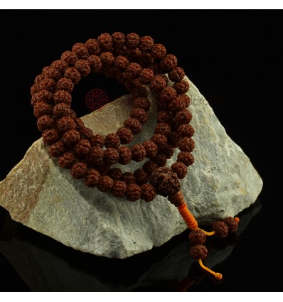 10 mm Rudraksha 108 Bone Prayer Beads Mala