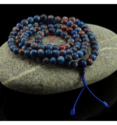 8 mm Dumortierite 108 Beads Tibetan Buddhist Meditation Prayer Japa Mala