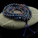 8 mm Dumortierite 108 Beads Tibetan Buddhist Meditation Prayer Japa Mala