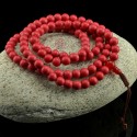 8 mm Indian Coral 108 Beads Tibetan Buddhist Meditation Prayer Japa Mala