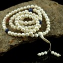 8 mm Real Pearl 108 Beads Tibetan Buddhist Meditation Prayer Japa Mala