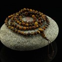 6 mm Tiger Eye 108 Beads Tibetan Buddhist Meditation Prayer Japa Mala