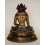 13.5" Crowned Medicine Buddha Oxidized Copper Alloy with Gold Gilded Statue From Patan , Nepal