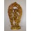 15.5" Simha Mukhi Jogini Dakini Antiquated Gold Gilded Copper Statue Patan