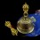 Fine Quality Tibetan Buddhist 7.5" Vajra and Bell Set Bronze Alloy Gold Plated from Patan, Nepal